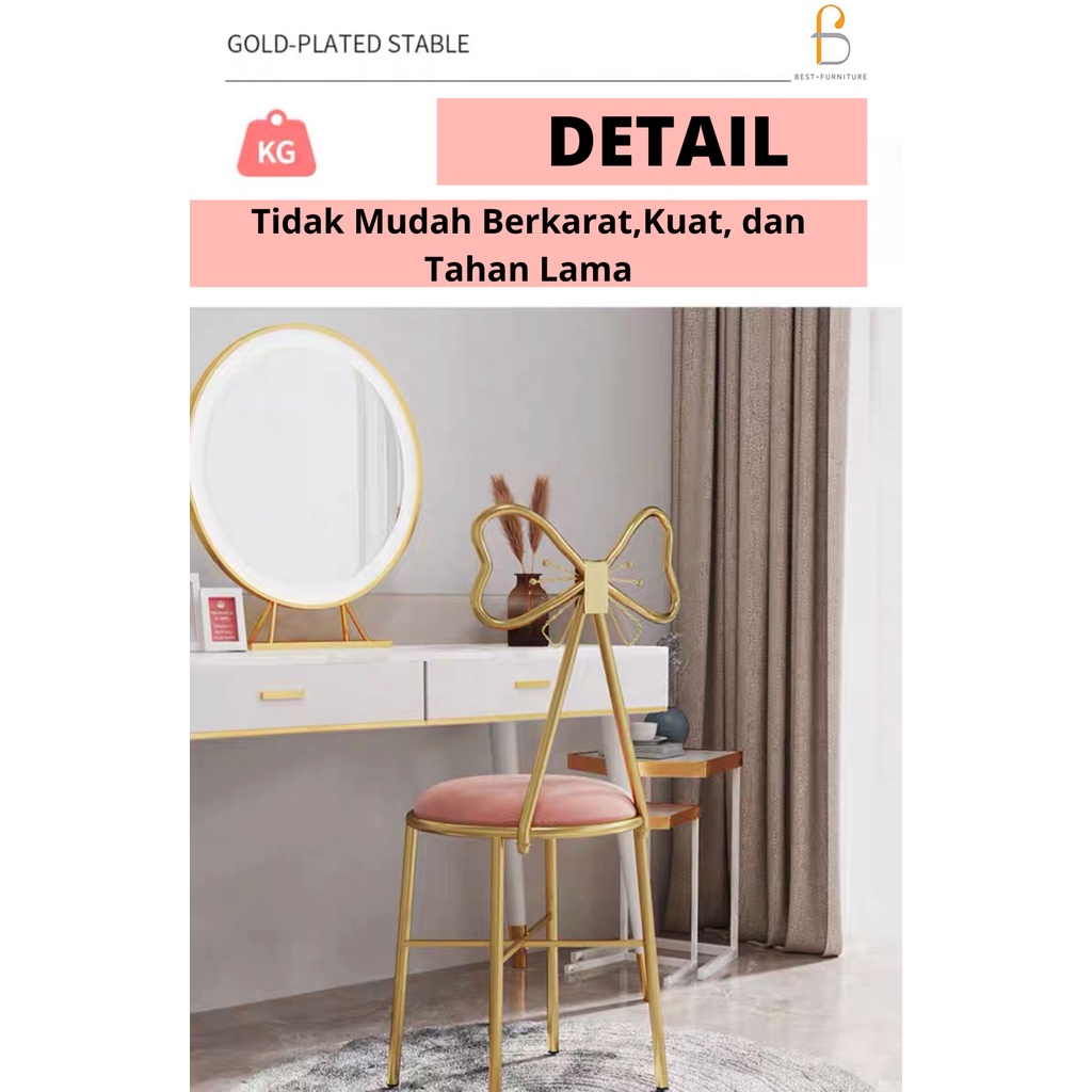 Best Kursi Pita Gold Kursi Luxury Kursi Meja Rias Kursi Multifungsi