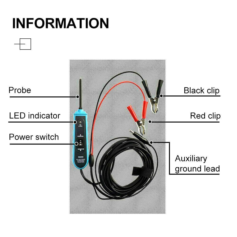 Preva Car Electric Circuit Tester 6V Peralatan Garasi Penguji Kendaraan Alat Diagnostik