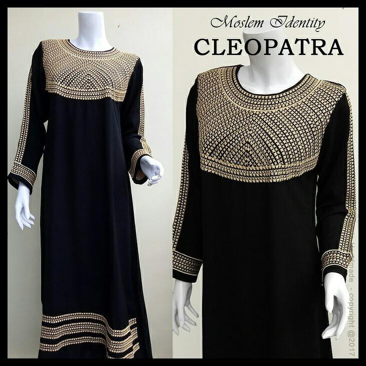 Gamis Abaya Hitam eklusive, Gamis Pesta Bordir, Abaya Aisyah Jumbo - Hitam, XXL