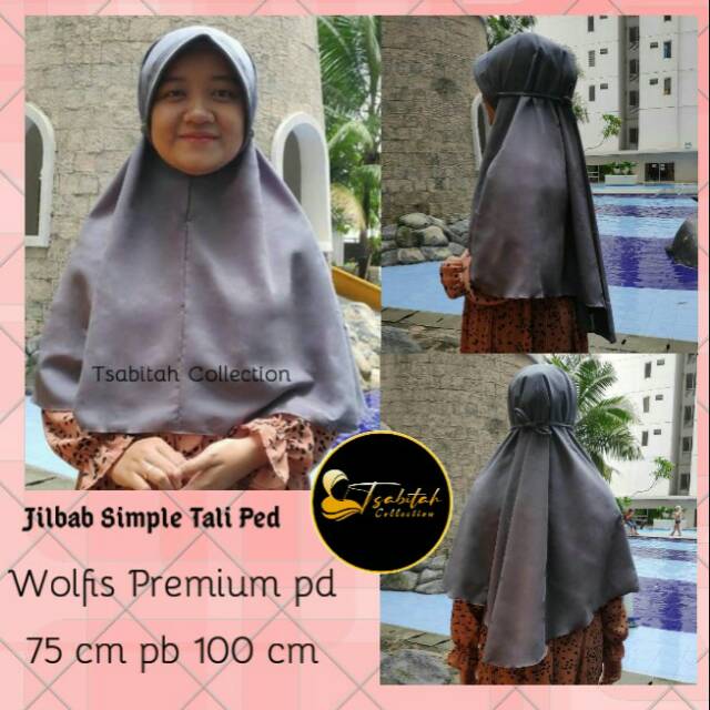 Khimar instan tali - Khimar pet antem wolfis - Jilbab instan wolfis - Jilbab pet antem wolfis