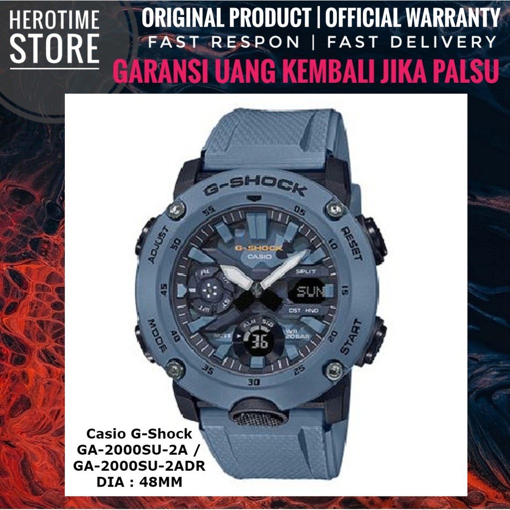 Jam Tangan Casio G-Shock GA-2000SU-2A / GA-2000SU-2ADR Garansi Resmi ORIGINAL