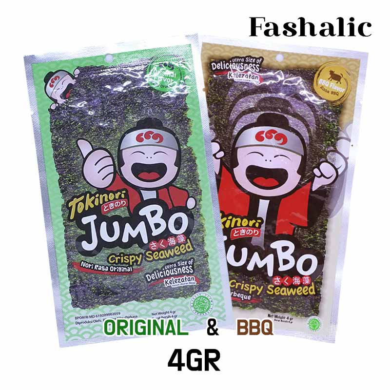 

TOKINORI JUMBO CRISPY SEAWEED 4 GR - CEMILAN NORI RUMPUT LAUT KRISPY
