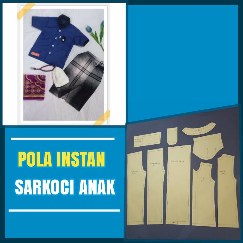 Pola instan Sarkoci - pola jiplak sarkoci - pola baju Firdaus Busana