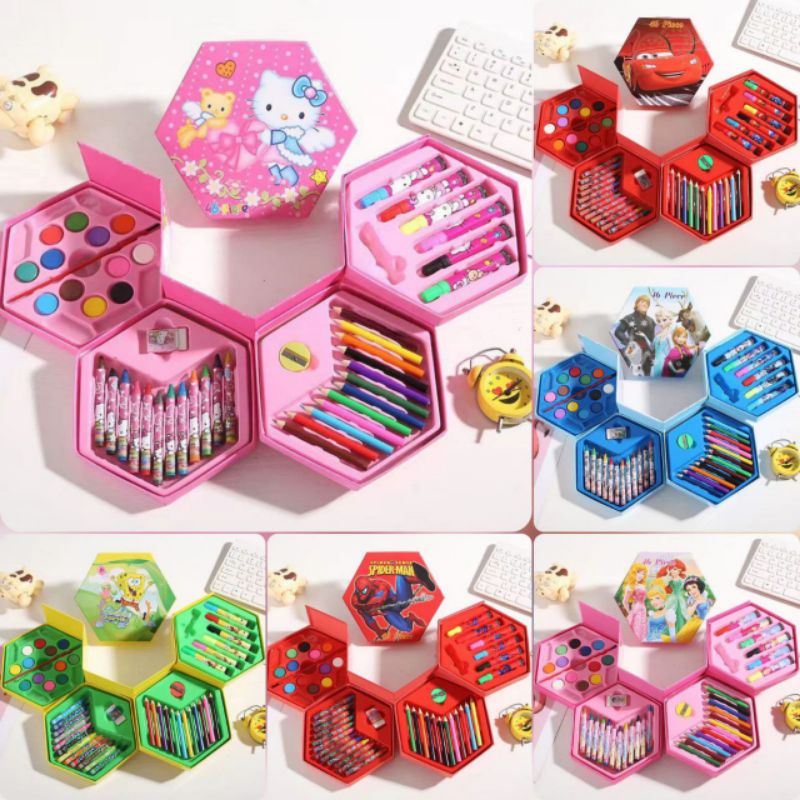 

Crayon set segi 6 (46 pcs)