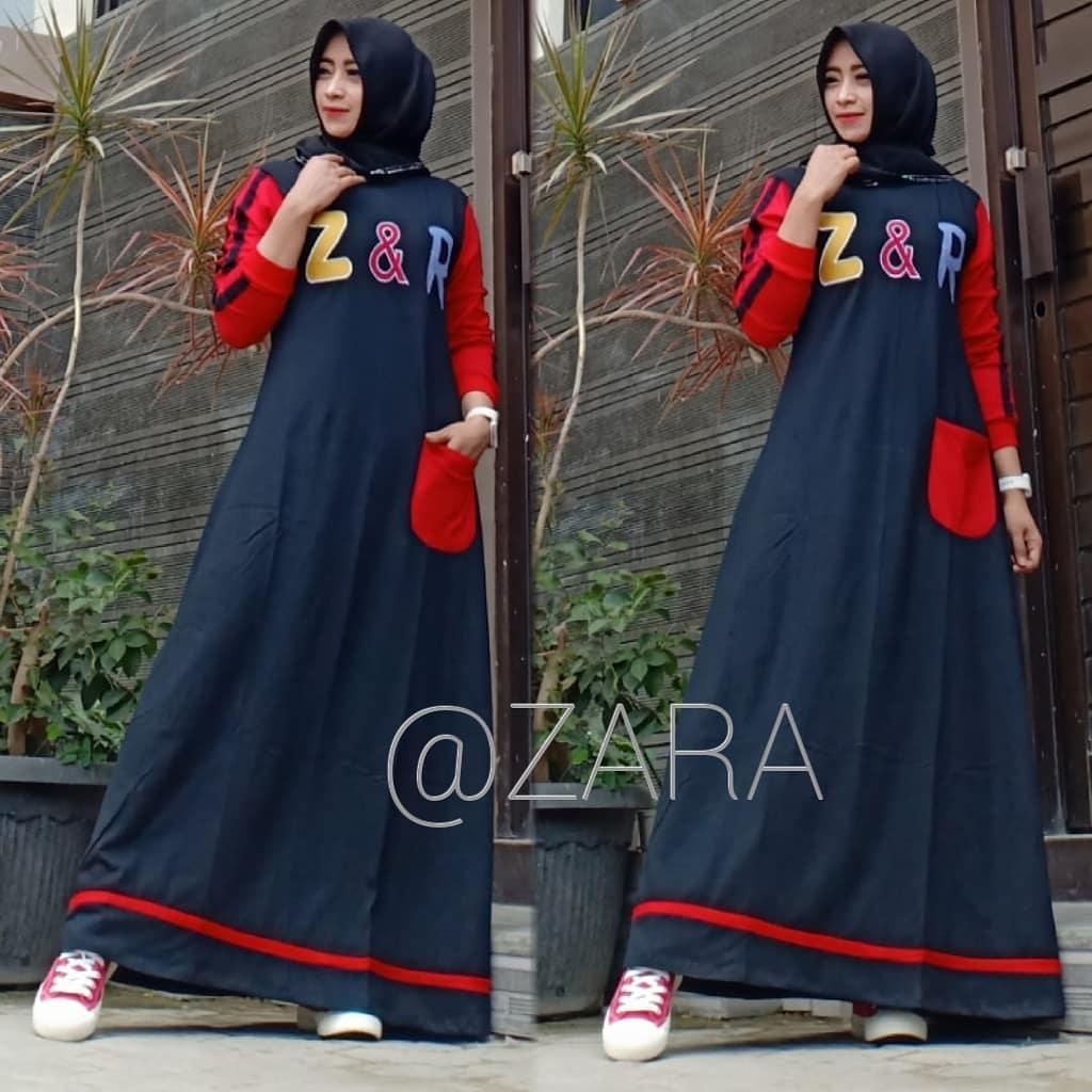 ℡(COD) baju gamis combed sporty super premium gamis combed terbaru gamis Z&R dress gamis kekinian co