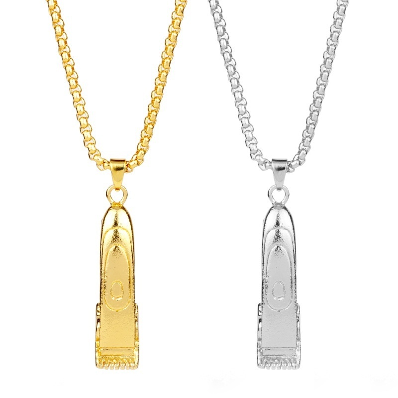Kalung Rantai Dengan Liontin Model Barber Shop Untuk Pria