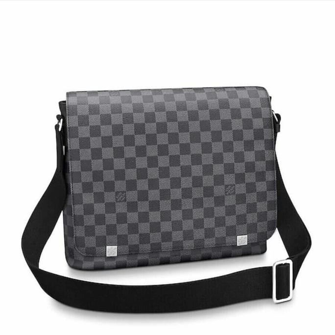 TERMURAH TAS SELEMPANG COWOK MURAH■ LV SLING BAG DAMIER GRAPHITE MIRROR QUALITY 1:1 - HITAM STOK