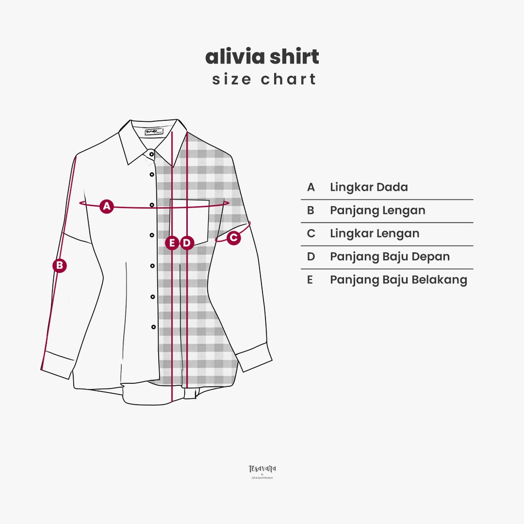 Minor Defect | Tesavara Alivia Shirt | Kemeja Flannel Mix Cotton Wanita