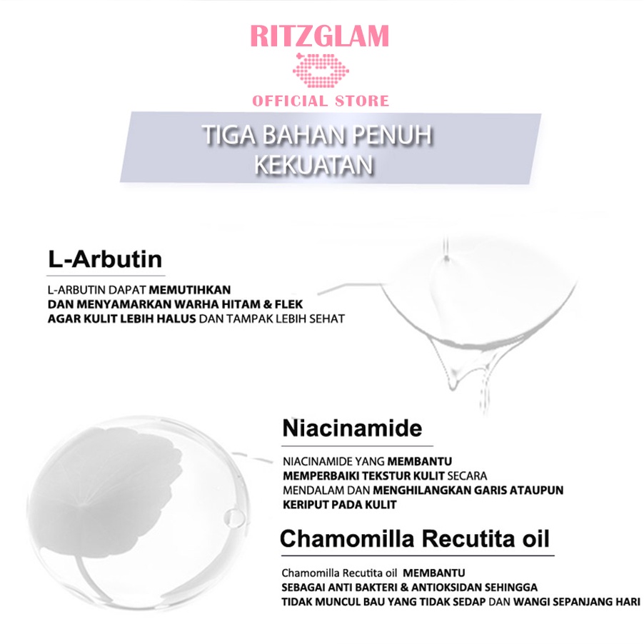 RITZGLAM Collagen Brightening Face &amp; Body + Underarm White Glow Brightening