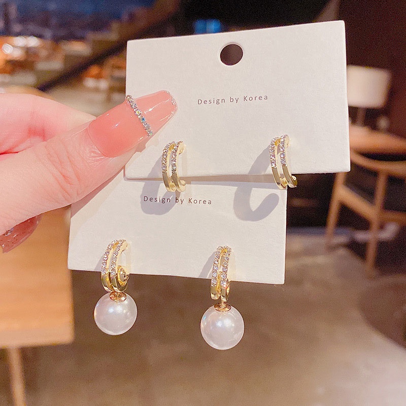 Anting S925 Silver Needle Aksen Mutiara Untuk Wanita