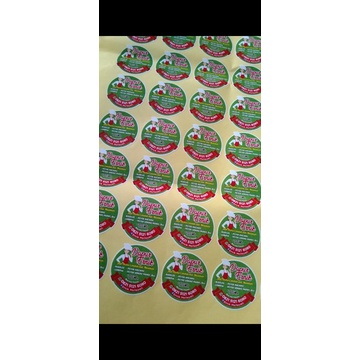 

stiker label makanan