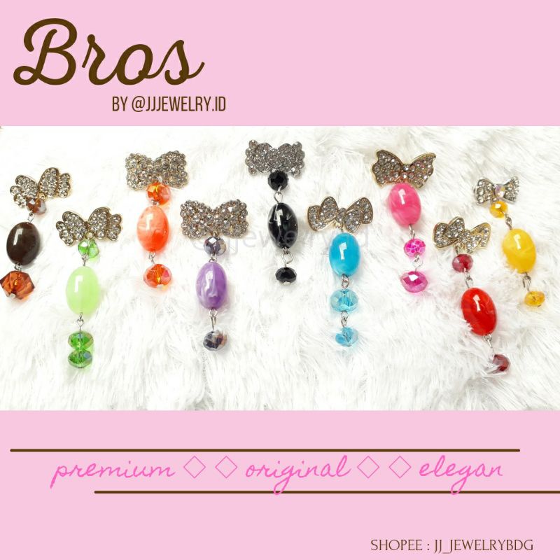 Bros - Bros Jilbab - Peniti Jilbab - Bros Dagu Juntai - Bros Batu Alam - Bros Kristal - Pin Hijab - 