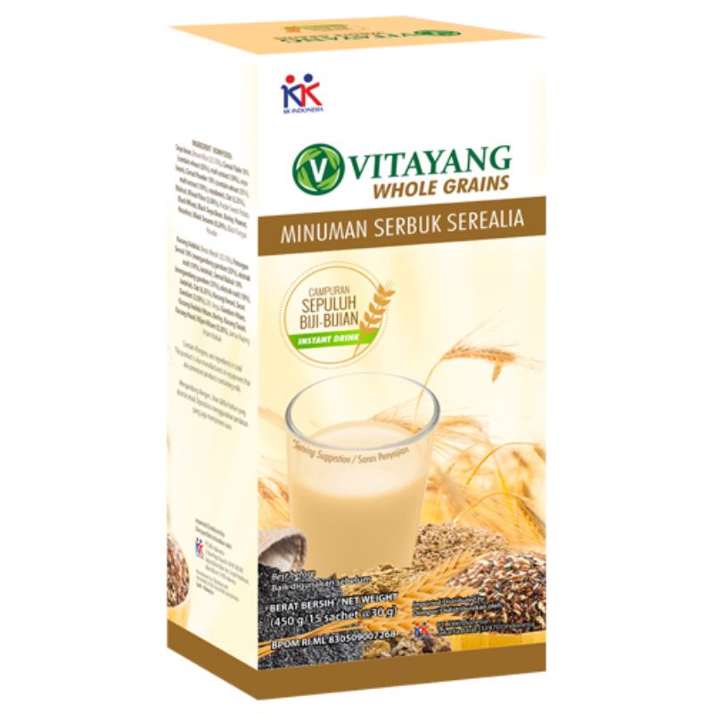 

Vitayang Whole Grains (15 sachet )/ sarapan sehat/ penurun kolesterol/ penurun berat badan