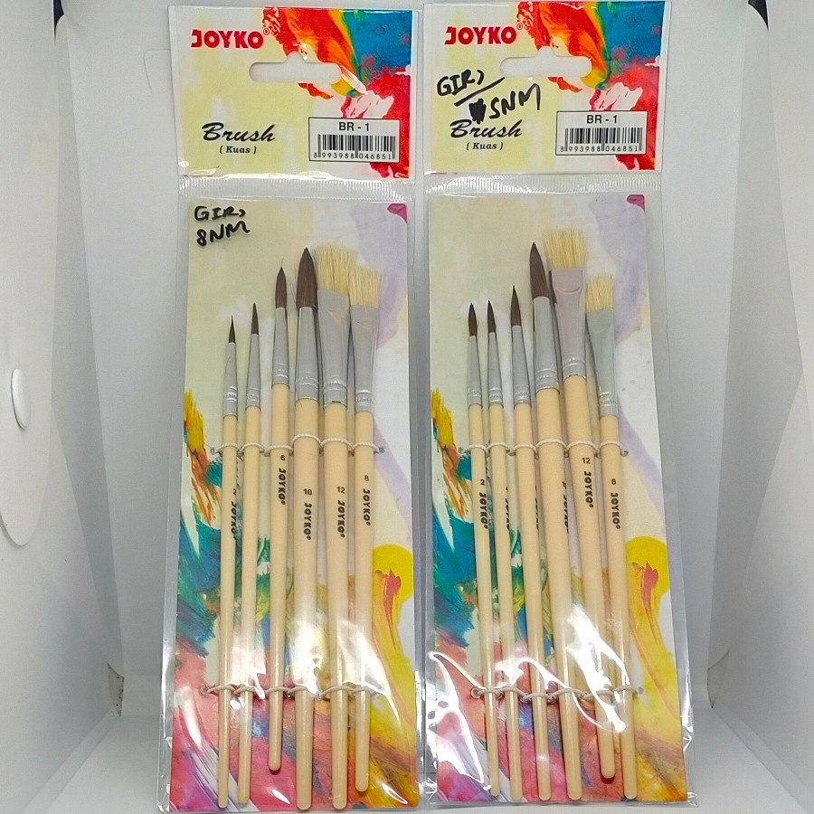 

brush set - kuas set - set alat lukis - set kuas menggambar merk Joyko
