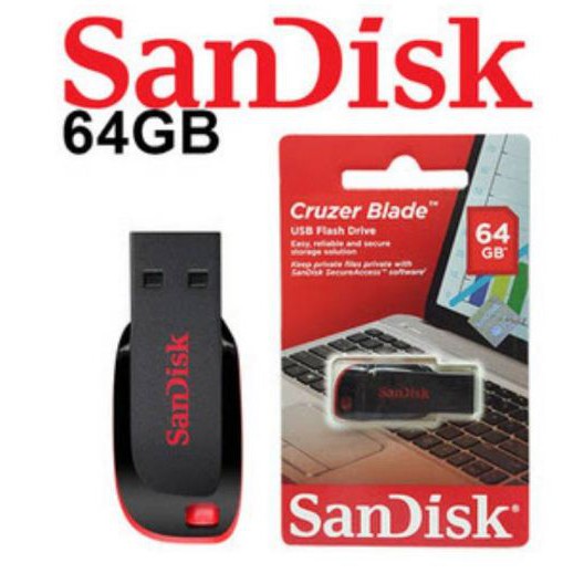 USB FLASDISK SANDISK 64G ORIGINAL, FLAS DISK SANDISK 64G ORIGINAL