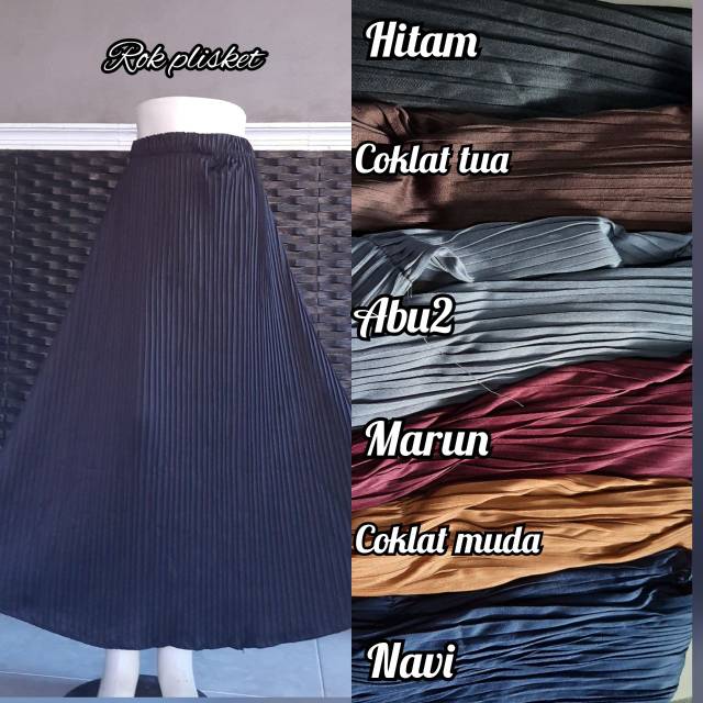 Rok Plisket - Rok  Wanita Bahan Premium