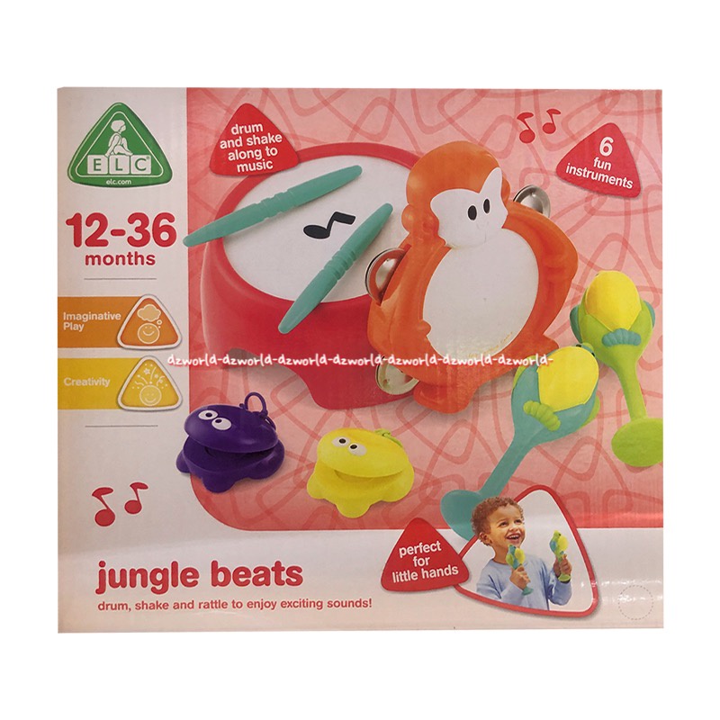 ELC Jungle Beats Imaginative Play Mainan Alat Music Untuk Bayi 12-36Bulan Percussion Set Exciting Musical Toy for Baby Perkusi