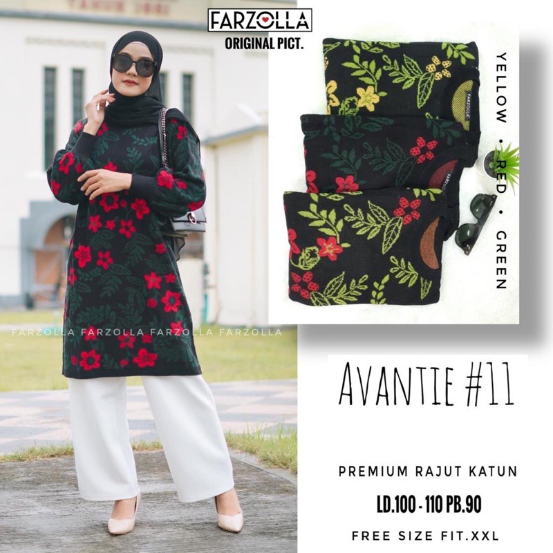 Tunik Rajut Cewek Motif Bunga Avantie#11 Original by Farzolla