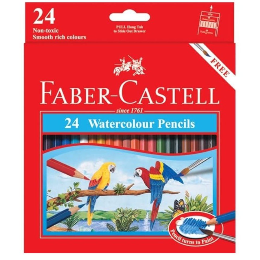 

Faber Castell Pensil Warna Water Colour 24 Murah / Water Color Pencil