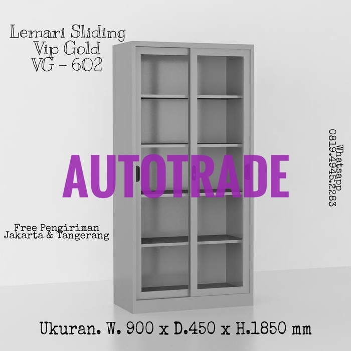 Filling Cabinet Lemari File Arsip Pintu Geser Sliding VIP Gold VG-602