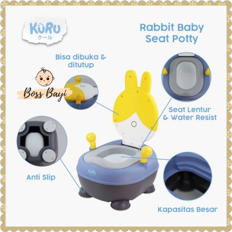 KURU Potty Training Rabbit Series/ Pispot Train Anak Model Kelinci 8921