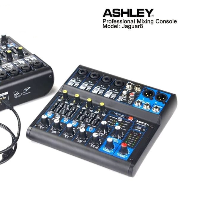 Mixer Ashley 8 channel effect vocal reverb bisa KONEKSI ke computer