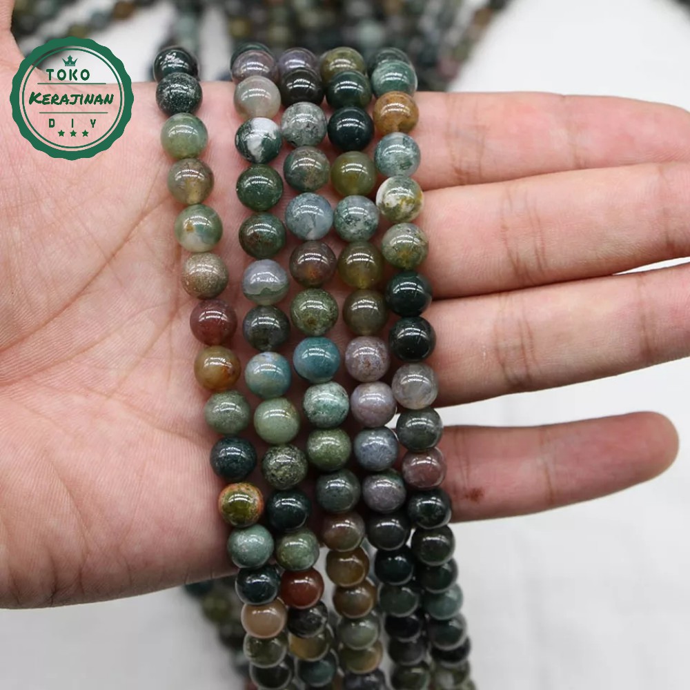 Bahan Gelang Batu Alam Indian Agete 6.8.10mm Bahan Craft &amp; DIY