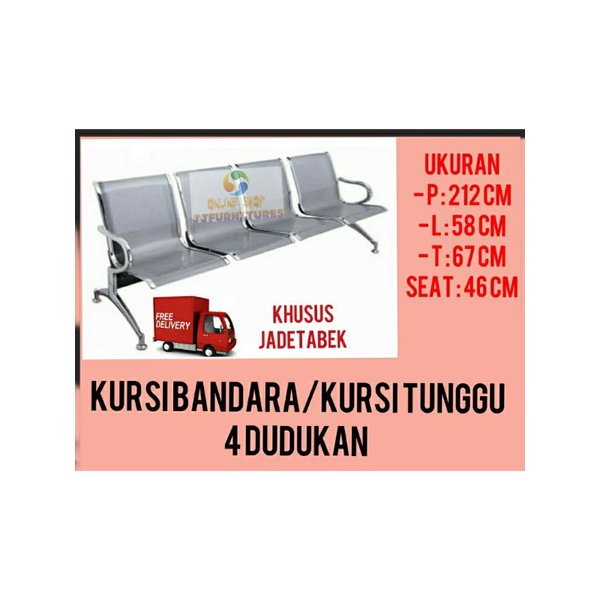 kursi tunggu/kursi bandara 4 seat