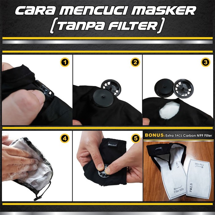 Masker Sherlock N99 Filter Carbon Anti Virus / Polusi