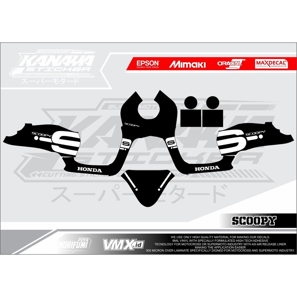 STICKER DECAL SCOOPY 2021 / DECAL CUSTOM SCOOPY / DECAL SCOOPY 2021 TERBARU-B01