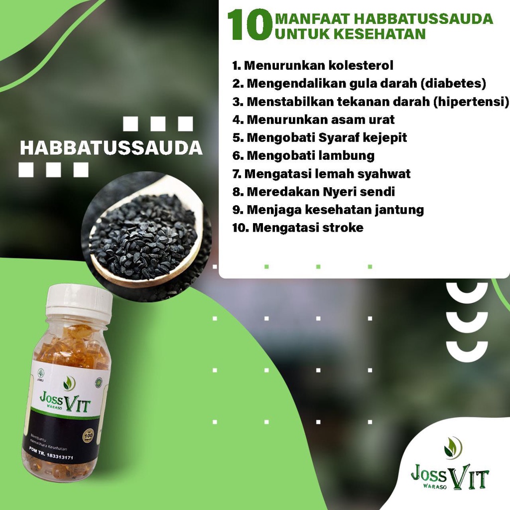 Joss Vit Habbatussauda Oil Jos Vit Propolis