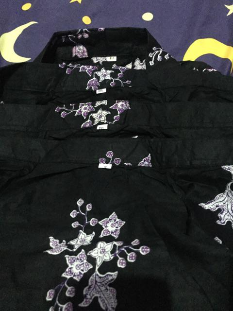 Batik Couple Keluarga /batik Anak Sakura Ungu/atasan Batik Keluarga