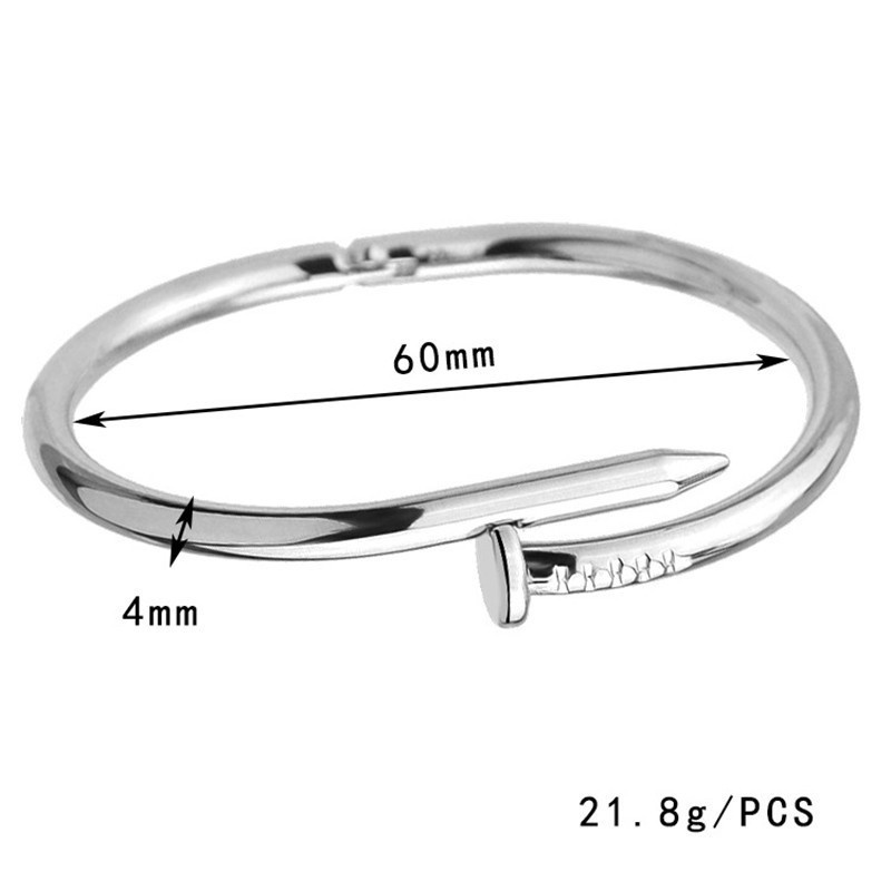 Gelang Tangan Model Paku Bahan  Titanium Steel AB23 Wanita Gelang Tangan Cantik UNISEX ACC