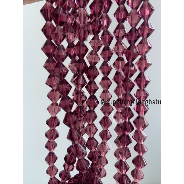 kristal BICONE AUSTRIA COKELAT 8mm diamond belimbing craft AKSESORIS