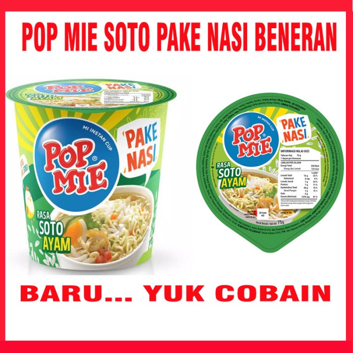 

Ss5g Pop Mie Instant Cup Soto Ayam Pakai Nasi 75 Gram Ff0415
