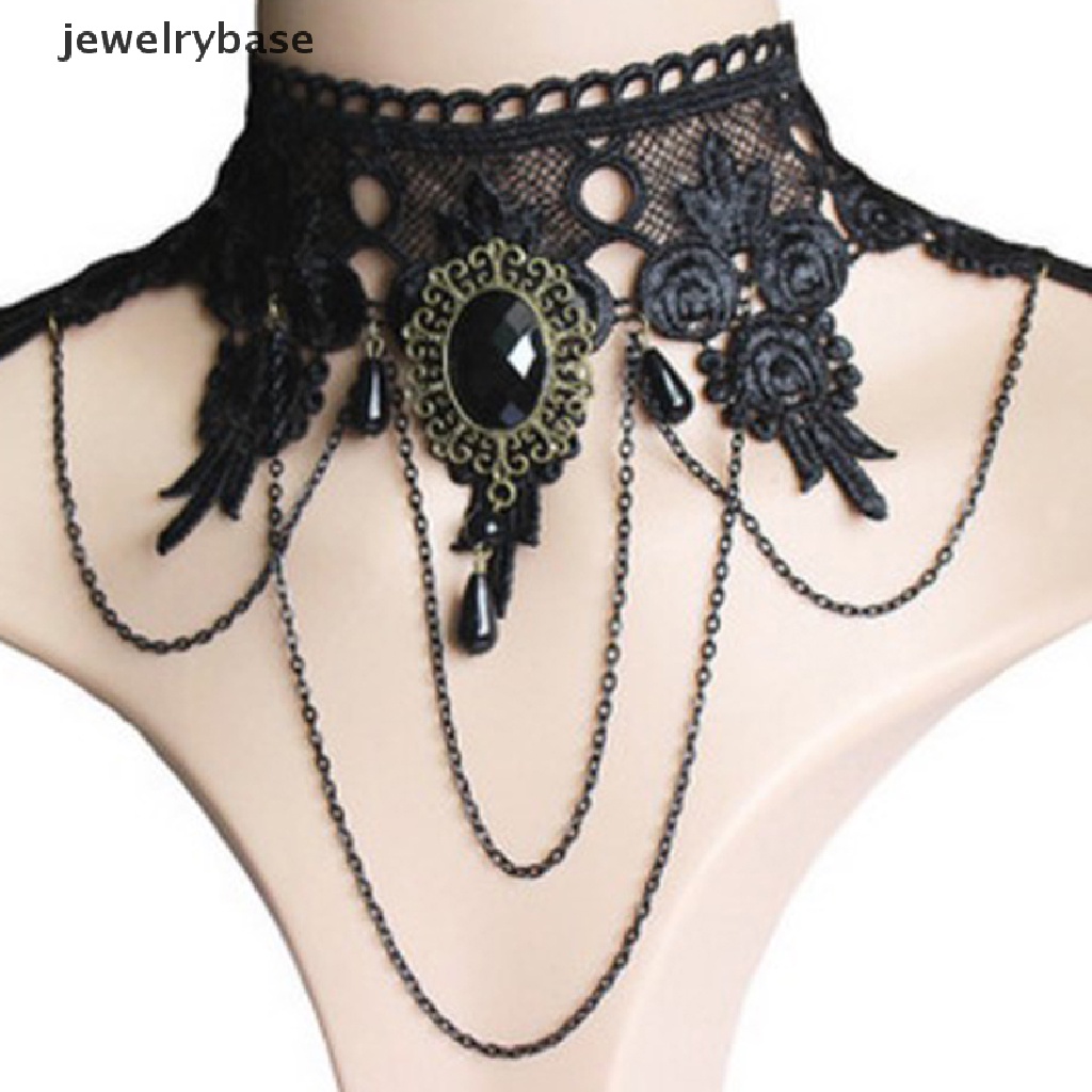 1 Pc Kalung Choker Dengan Liontin Palsu Gaya Vintage Gothic