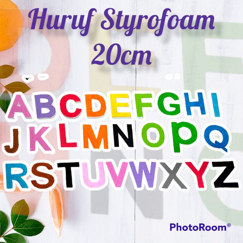 Dekorasi 17 Agustus Huruf / Angka 20cm Nama Styrofoam Gabus Timbul Merah Putih