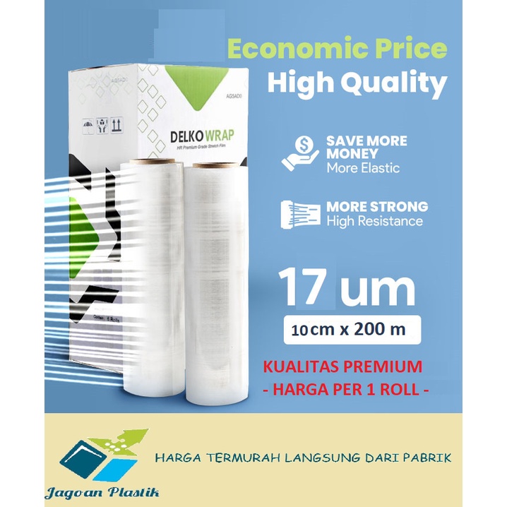 STRETCH FILM / PLASTIK WRAPPING BENING / HITAM 17 UM X 10 CM X 200 M