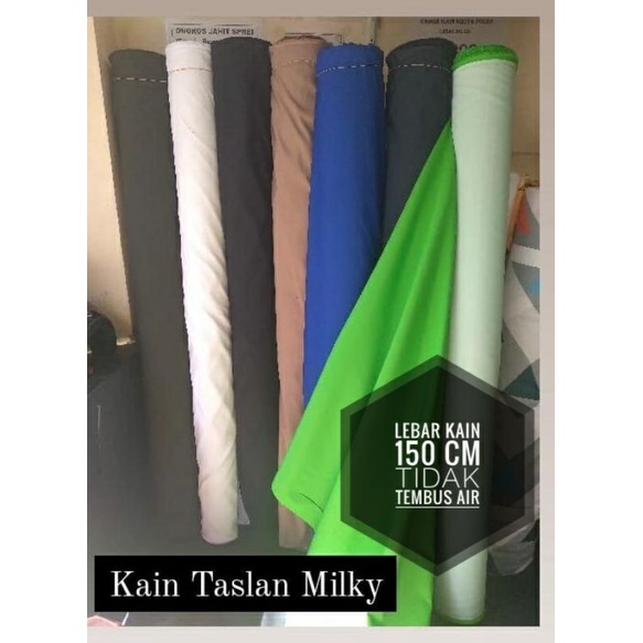 kain taslan milky termurah