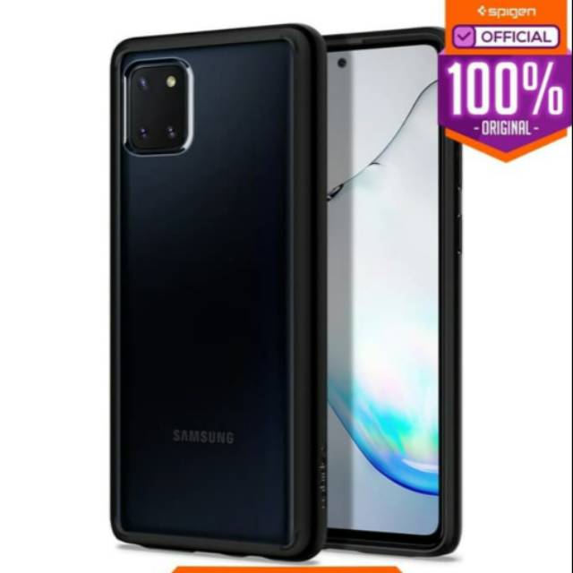 Case Original Samsung Galaxy Note 10 Lite Spigen Ultra Hybrid Anti Crack Casing - Black