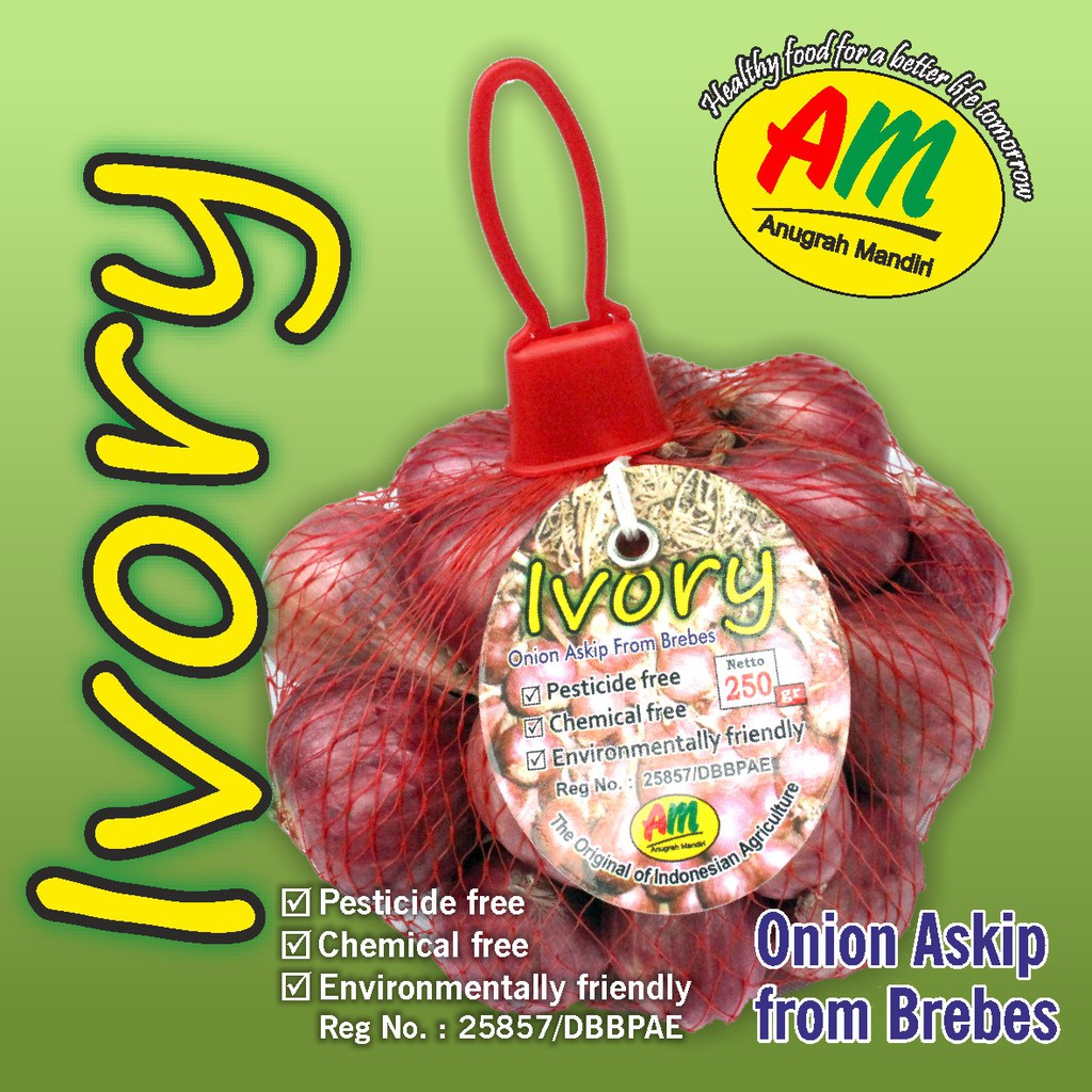 

Bawang Merah Brebes Super 250 gr - Bawang Merah Kemasan - Ivory Bawang Merah Brebes