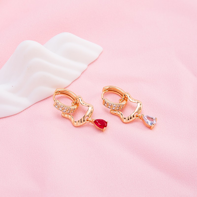 [✅COD] A-420 Anting Fashion wanita grosir murah anting batu permata berlapis emas