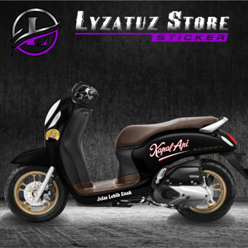 SCOOPY KAPAL API STIKER PRINTING STICKER