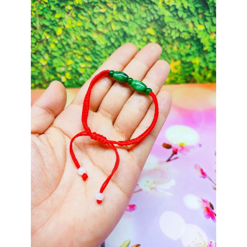 gelang giok asli tali merah