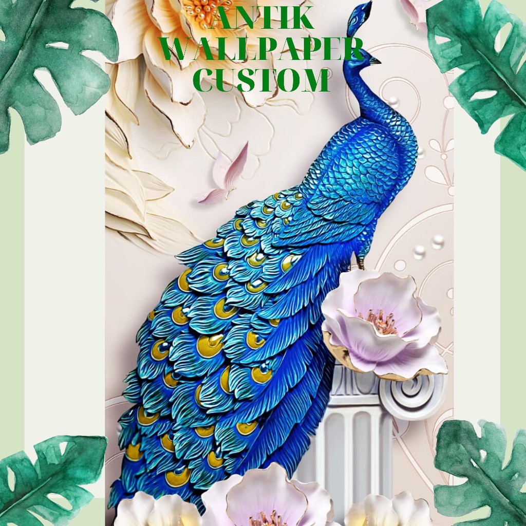 Wallpaper Custom Tema Burung Merak Yang Indah Wallpaper Custom Murah Shopee Indonesia