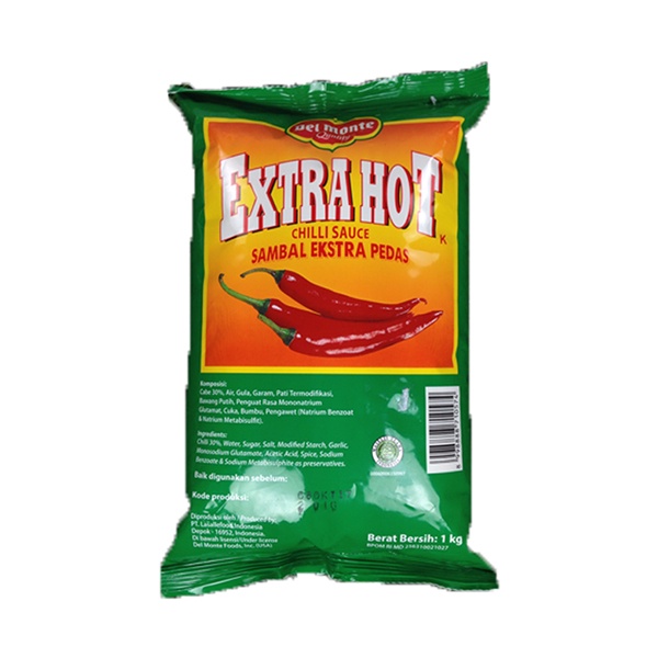 

DELMONTE CHILI XTRA HOT POUCH 1 KG