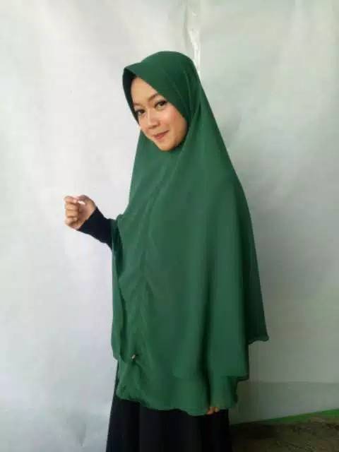 Khimar ceruty 2 layer jumbo khimar ceruty syar'i