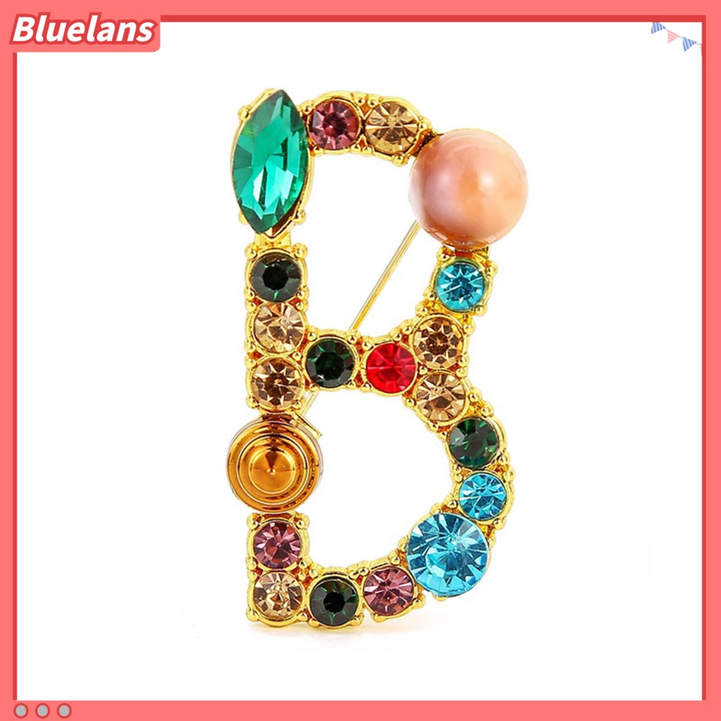 Bluelans Brooch Exquisite Beautiful Colorful Letter Brooch Pin