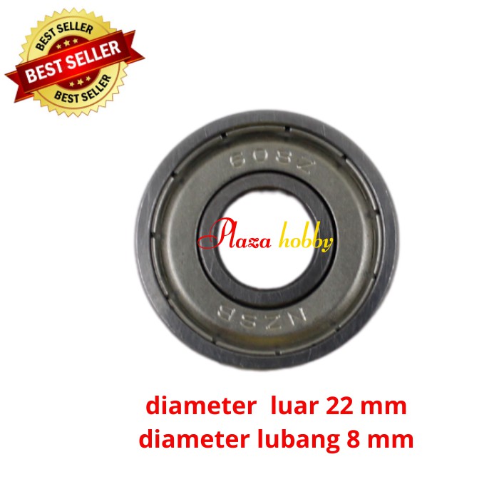 ball bearing 608Z 608ZZ untuk sepatu roda inline skate size 8x22x7mm