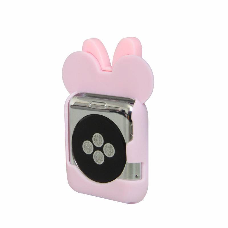 Case Pelindung Bahan Silikon Motif Kartun Untuk Apple Watch Seri 6 4 3 2 1 5 40MM 44MM 38MM 42MM